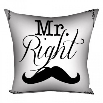 Подушка Mr. Right 40х40см - станет отличным и оригинальном подарком на любой слу. . фото 2