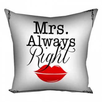 Подушка Mrs. Always Right 40х40см - будет оригинальным и классным подарком на лю. . фото 2