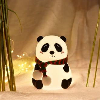 Дитячий нічник силіконовий Панда
Світильник Панда має 7 кольорів свічення, які м. . фото 2