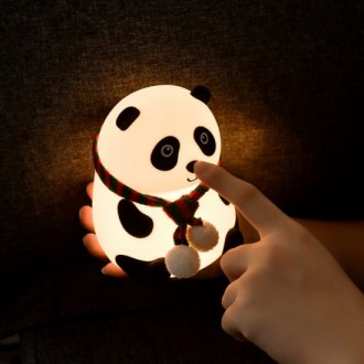 Дитячий нічник силіконовий Панда
Світильник Панда має 7 кольорів свічення, які м. . фото 3