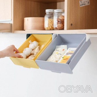 Подвесной скрытый ящик для хранения канцелярии и кухонных принадлежностей под ст. . фото 1