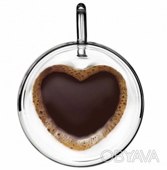 Скляна чашка для кави з подвійним дном дуже проста та зручна. Гарний подарунок д. . фото 1