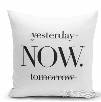 Декоративна подушка "Yesterday, Now, Tomorrow" радуватиме око і гідно виглядатим. . фото 1
