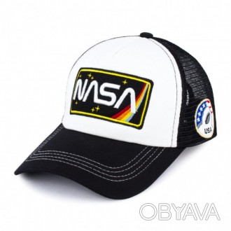 Кепка бейсболка с логотипом NASA , цвет белый с сеткой.
Удобный и практичный, ле. . фото 1