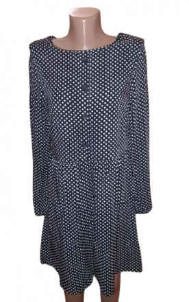 Сукня жіноча чорна в горох H & M
Розмір: М (46)
Матеріал: 100% віскоза. . фото 2