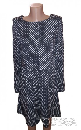 Сукня жіноча чорна в горох H & M
Розмір: М (46)
Матеріал: 100% віскоза. . фото 1