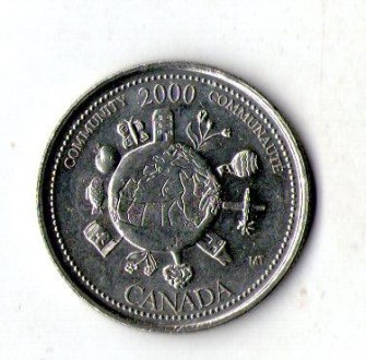 Канада 25 центов, 2000 Сообщество №203. . фото 2