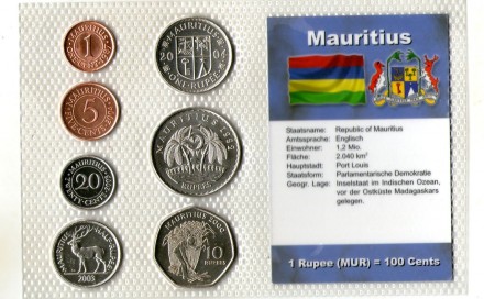 Маврітанія / Мавритания набір монет 1 цент-1 рупія. . фото 2
