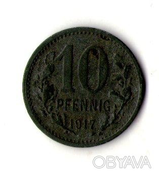Німеччина - Германия 10 пфеннингов 1917 нотгельд цинк №884. . фото 1