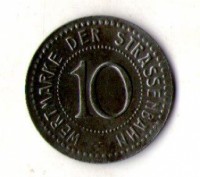 Німеччина - Германия 10 пфеннингов 1918 нотгельд БРЕСЛАУ железо №789. . фото 2
