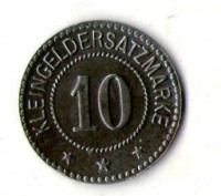 Німеччина - Германия 10 пфеннингов 1918 нотгельд железо №775. . фото 2