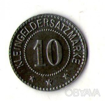 Німеччина - Германия 10 пфеннингов 1918 нотгельд железо №775. . фото 1
