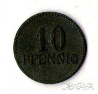Німеччина - Германия 10 пфеннингов 1917 нотгельд цинк №776. . фото 1