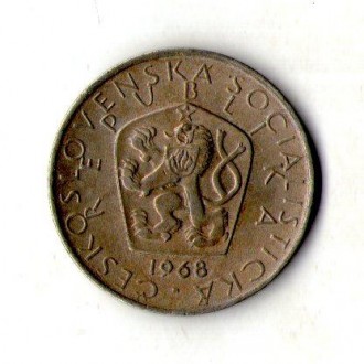 Чехословакия › Социалистическая республика (ČSSR) 5 крон 1968 №535. . фото 3