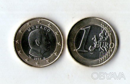 Монеко 1 євро 2023 рік король Альберт II №817