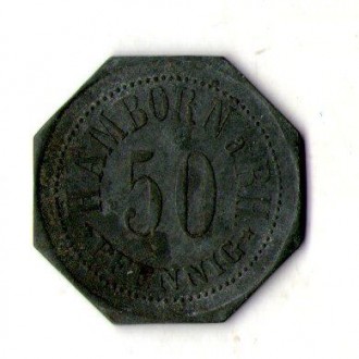 Німеччина - Германия 50 пфеннингов 1917 нотгельд цинк №374. . фото 3