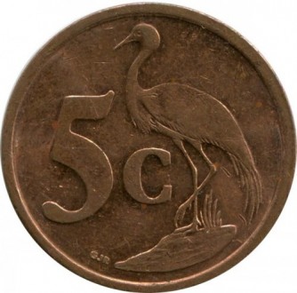 ПАР ÷ південно-Африканська Республіка 5 міліграмів 2005 No388. . фото 2
