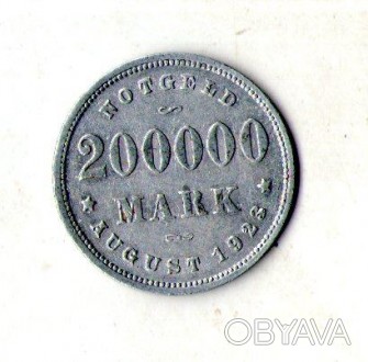 Німеччина - Германия Гамбург 200000 марок 1923 г. алюминий №381. . фото 1