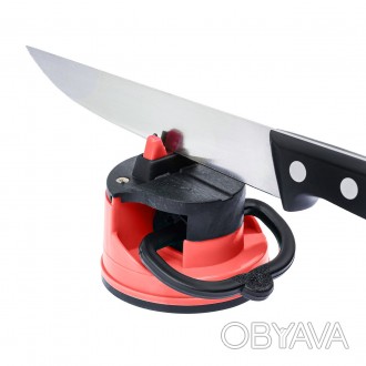 Компактная точилка для ножей на вакуумной присоске позволит Вам быстро и легко з. . фото 1