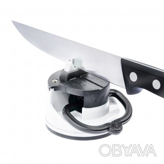 Компактная точилка для ножей на вакуумной присоске позволит Вам быстро и легко з. . фото 1