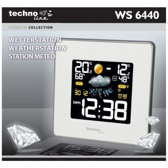 Метеостанція цифрова Technoline WS6440 White (WS6440). . фото 7 Якщо Ви шукаєте метеостанцію з чітким і яскравим екраном, інформацію з якого мож. . фото 7