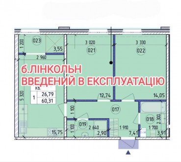 2-комнатная квартира, 61.00 кв.м. Киев. фото 1 2-комнатная квартира, 61.00 кв.м. Киев. фото 1