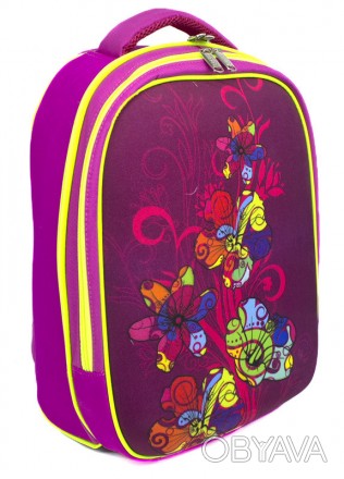 Рюкзак шкільний каркасний для дівчинки Smile Абстракція 38х29х19 см арт.972566
 . . фото 1