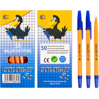 Ручка кулькова Color corvina синя паста 1мм арт.CR51
Паста синя, товщина грифеля. . фото 4