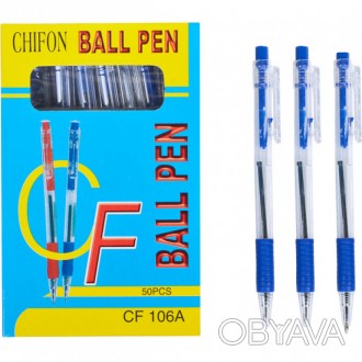 Ручка кулькова масляна на кнопці Color синя паста 0,7мм арт.CF106A
 
Тип ручки: . . фото 1