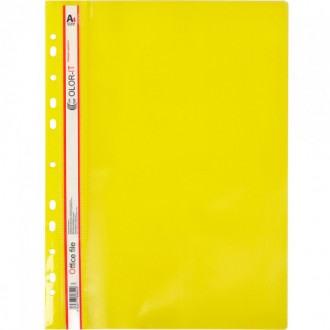 Швидкозшивач А4 пластиковий жовтий Color арт.95893. Одеса. фото 1 Швидкозшивач А4 пластиковий жовтий Color арт.95893. Одеса. фото 1