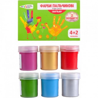 Пальчикові фарби Color Craft&Joy 4+2 кольора 240 мл арт. 322076
Фарби для малюва. . фото 2