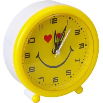 Настільий годинник-будильник Смайл круглий 11 см арт.8897
Настільний годинник з . . фото 4