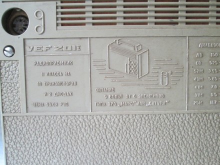 Радіоприймач VEF 201. СРСР 1970 рік. Частоти - ДВ, СВ, КВ1-КВ5. Під ремонт

Ра. . фото 5