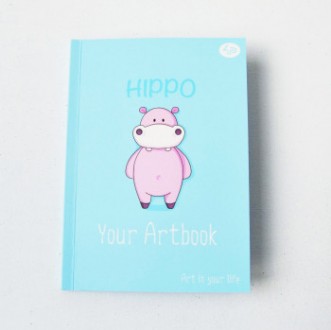 Блокнот А6 з кольоровими аркушами Profi Artbook Hippo 96 сторінок арт. 902408
 
. . фото 2