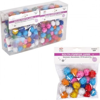 Набір для виробів Помпони-кульки з блиском D2см арт.106555
 
Декоративні помпони. . фото 3