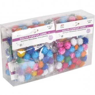 Набір для виробів Помпони-кульки з блиском D2см арт.106555
 
Декоративні помпони. . фото 4