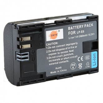 Продаю аккумулятор DSTE LP-E6 с увеличеной емкостью 2600mAh, для фото и видеокам. . фото 2