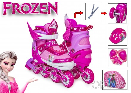 Комплект роликов Frozen Розовый S 30-33
Стильный и надежный комплект станет прек. . фото 1
