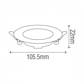 Светодиодный светильник встроенный AURA-5 черный 5W 6400K. . фото 3