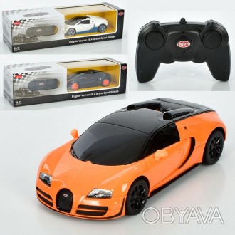 Машина 47000 (9шт)Bugatti,19см,р/к,2,4G,1:24,аморт, на бат-ці,3 кольори,в кор-ці. . фото 1