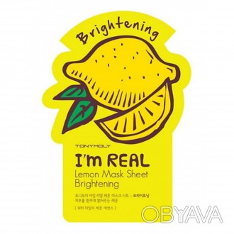 Тканинна маска Tony Moly I'm Real Lemon Mask Sheet з екстрактом лимона призн. . фото 1