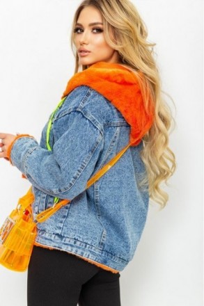  Качество отличное/ Джинсовая куртка на меху оранж
продано М - длинна 60 см, пог. . фото 4