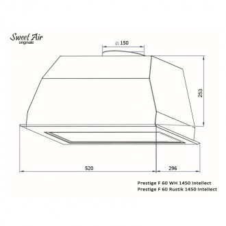 Мощная встроенная вытяжка с низким уровнем шума 39-42 дБ и высокой мощностью 145. . фото 5