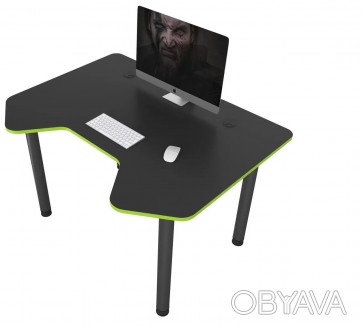 Геймерський стіл COMFORT Joystick - стильний стіл на ніжках.
Металеві опори чорн. . фото 1