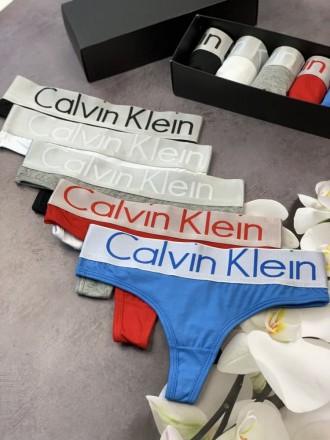 
 Трусы женские Calvin Klein Steel
5 штук в коробке
93%Хлопок 7%Эластан
Размеры . . фото 4