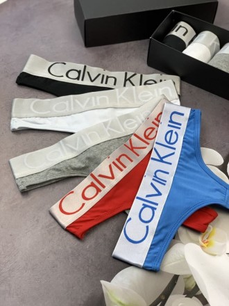 
 Трусы женские Calvin Klein Steel
5 штук в коробке
93%Хлопок 7%Эластан
Размеры . . фото 3