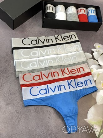 
 Трусы женские Calvin Klein Steel
5 штук в коробке
93%Хлопок 7%Эластан
Размеры . . фото 1