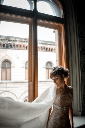 Продам облегающее свадебное платье силуэта русалка из французского кружева со шл. . фото 3