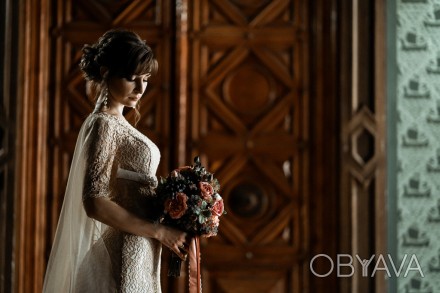Продам облегающее свадебное платье силуэта русалка из французского кружева со шл. . фото 1