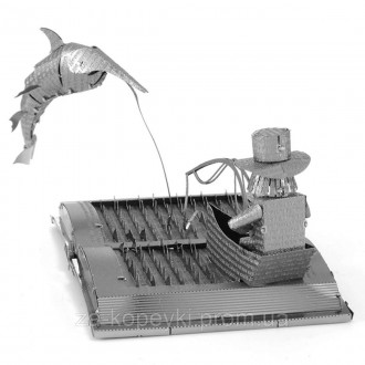 Металлическая сборная 3D модель The Old Man & The Sea Book Sculpture / Скульптур. . фото 5